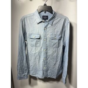 American Eagle Outfitters Classic Fit Long Sleeve Denim Chambray Shirt Small